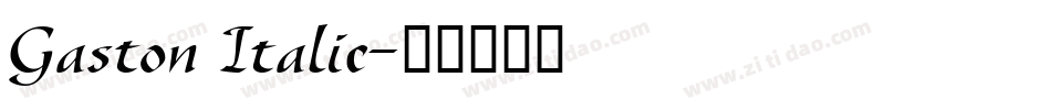 Gaston Italic字体转换